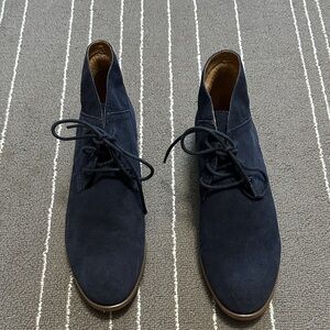 Women’s Navy Suede Lace-Up Shoes